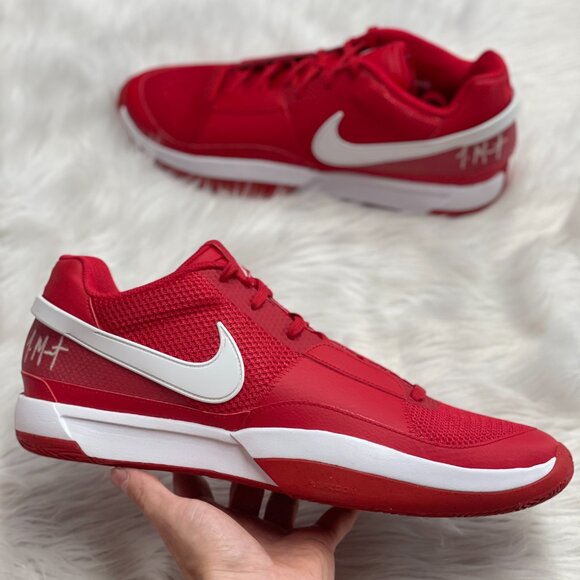 Nike Ja 1 TB University Red White Mens Basketball FV1303-600 VNDS Sz 15 - Picture 1 of 7